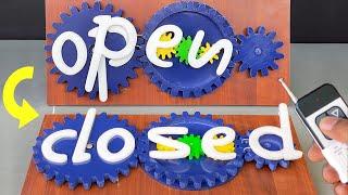 How to Make a Magical Rotating Open  Closed Sign board - Do it Yourself DIY