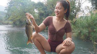 Top Videos Fishing Girl  Fishing Trips That Catch A Lot Of Fish Catch Big Fish - Survival Fishing