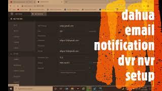 dahua NVRDVR email notification setup