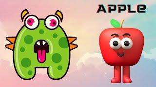 ABC Phonic Song - Toddler Learning Video Songs A for Apple Nursery Rhymes Alphabet Song for kids