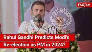 FACT CHECK Viral Video Shows Rahul Gandhi Predicting Modi as PM & No Seats for INDIA in UP in 2024?