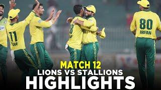 Full Highlights  Stallions vs Lions  Match 12  Bahria Town Champions Cup 2024  M9A1K