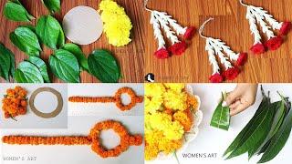 4 different types of flower decoration ideas  simple background flower decoration  flower decor