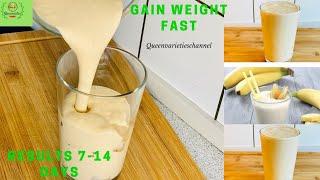 D.I.Y ONLY ONCE DAILY  GAIN WEIGHT IN THE RIGHT PLACES WITH THIS SMOOTHIE  HEALTHY WEIGHT GAIN