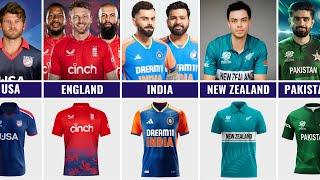 T20 World Cup 2024 Team Jerseys  All 20 Teams JerseyKit List