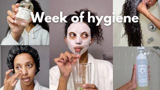 A week of hygiene  Self care routine daily shower routine oral & skincare 