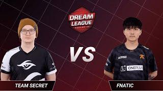 Team Secret vs Fnatic - Game 1 - Upper Bracket Round 1 - DreamLeague Season 13 - The Leipzig Major