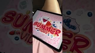 Summer vibes  Process in Procreate #procreate #illustration #funnycake #foodart #artprocess #artis