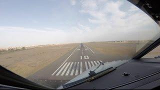 Approach and Landing runway 10 Marrakech Menara airport RAK GMMX