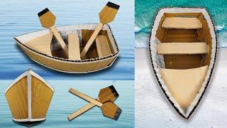 Mini Boat Making with Cardboard  Paper Craft Tabrez Arts