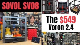 SOVOL SV08 Review The $549 Voron 2.4 7 linear rails 700mms top speed 40000mms³ acceleration