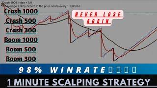 1 minute scalping strategy BOOM and CRASH small accounts solution exposed 98% winrate