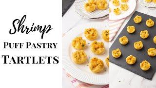 Shrimp Puff pastry Tartlets  Puff pastry appetizers Prawn Puff Pastry Appetizer recipes