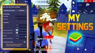 Bluestacks 5 NEW best headshot free fire settings  Keymapping + Custom HUD