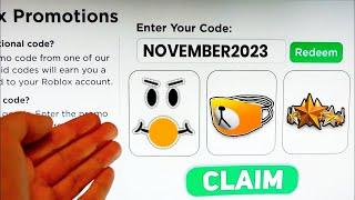 2023 *3 NEW* ROBLOX PROMO CODES All Free ROBUX Items in NOVEMBER + EVENT  All Free Items on Roblox