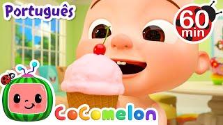 Sorvete de Frutas  1 HORA DE COCOMELON BRASIL  Músicas Infantis em Português  Desenhos Animados