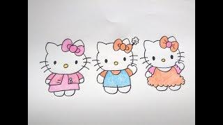 How To Draw Hello Kitty Cartoon Easy Step by Step