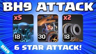 New BEST BH9 Attack Strategy  6 Star Attack  Clash of Clans