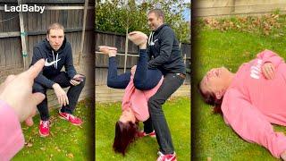 When Mum tries the Roll & Hug challenge 