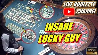  LIVE ROULETTE   INSANE LUCKY GUY  Amazing Session In Las Vegas Casino  Exclusive  2024-05-06