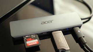 Acer USB C Hub 7 in 1 USB C to HDMI Splitter 2 USB 3.1 GEN1 and 5Gbps Type-C Data Port