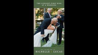 The Coolest First Kiss at a Wedding  Castle Green Pasadena Wedding Film #SHORTS