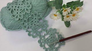 Yapımı çok kolay ve zarif Tığ işi örgü model crochet knitting