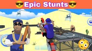 Epic Stunts In Dude Theft Wars.Dude Theft Wars Epic Moments.