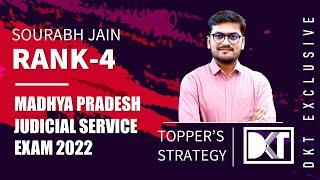 MP Judicial Service Exam 2022  How To Crack MPJSE with Self Study  By Sourabh Jain Rank 4 MPJSE