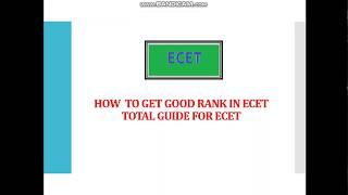 TIPS and TRICKS  to Get Good Rank in ECET  Below 100 Rank in ECET