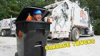 Garbage Trucks with Handyman Hal  Trash pickup with Garbage Truck  Fun Videos for Kids