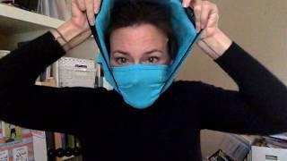 How to make a face mask from boys underwear - easy no-sew method - sunglasses & ponytail-friendly