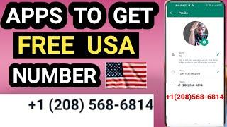 3 Apps to get free usa number for Whatsapp and telegram verification 2023 us phone number