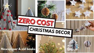 DIY EASYSIMPLE ZEROBUDGET CHRISTMAS CRAFT TUTORIALSPaper Craft Folding Newspaper CHRISTMAS DECOR