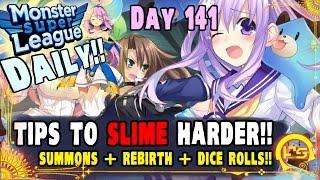 Monster Super League DAILY ALMOST AT 6K ASTROGEMS SLIMING TIPS SUMMONS + REBIRTHS Ep.141