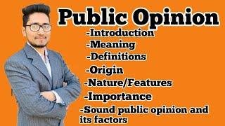 what is Public Opinion  its meaning Definitions origin features importance factors etc.