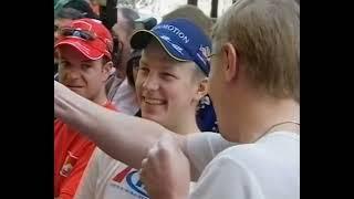 Mika Häkkinen and Kimi Raikkonen Interview - F1 European GP Nurburgring 2001