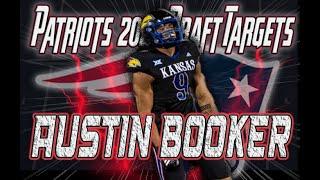 New England Patriots 2024 NFL Draft Target  Austin Booker  Edge  Kansas  Highlights