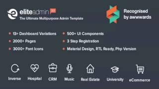 Elite Admin - The Ultimate Multipurpose Admin Template  Themeforest Website Templates and Themes