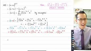 Induction with Sigma Notation 3 of 4 Binomial Theorem - completing proof