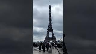 Up and close view of Eiffel Tower