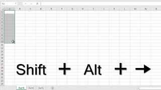 Как с помощью клавиш в excel группировать строкистолбцы.