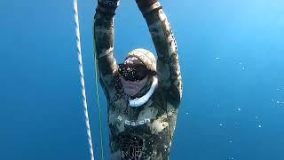 Freediving to -23m in Greece AIDA 2 course