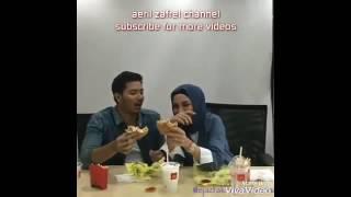 Neelofa suap Fattah Amin makan. #lofattah #3bitechallenge