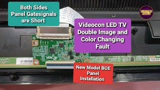 New DISPLAY installation in LED TVBOEVIDEOCON Led Tv ReparingNew BOE Panel installationDIYFIX