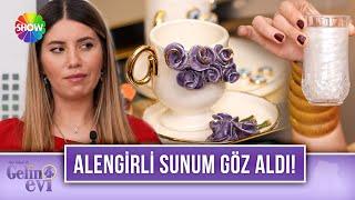 Yasemin gelinden allı pullu su eşliğinde kahve sunumu  Gelin Evi 1098. Bölüm