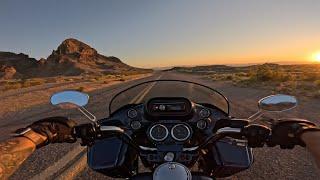 RAW Sound-Cammed Harley Road Glide Uncut Route 66 Sunset Ride