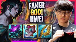 FAKER IS A GOD WITH HWEI - T1 Faker Plays Hwei MID vs Azir  Season 2024