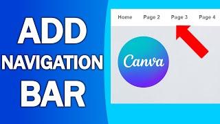 Canva Website Navigation Bar - How to Create - EASY