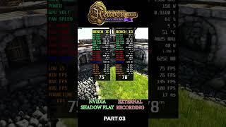 Nvidia ShadowPlay VS External Heaven Benchmark Part 3 #shorts